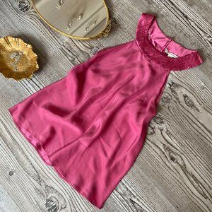 Vintage Banana Republic Pink Silk Halter Cami Tank Blouse Size XS